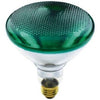 Flood Light Bulb, Green, 100-Watts