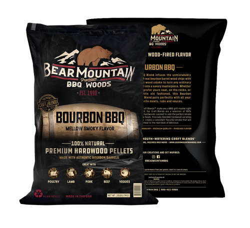 Bear Mountain Premium BBQ Woods Bourbon BBQ Craft Blends™ Wood Pellets 20 Lbs (20 Lbs)