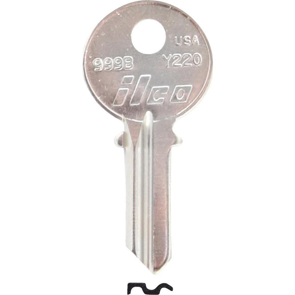 ILCO Yale Nickel Plated House Key, Y220 (10-Pack)