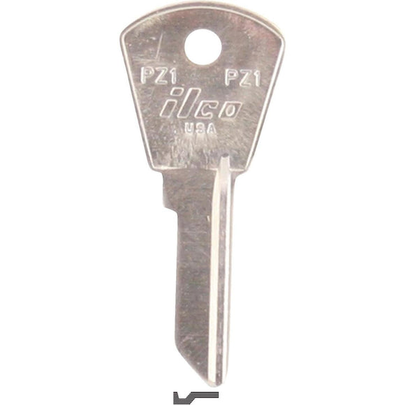 ILCO Papaiz Nickel Plated File Cabinet Key, PZ1 (10-Pack)