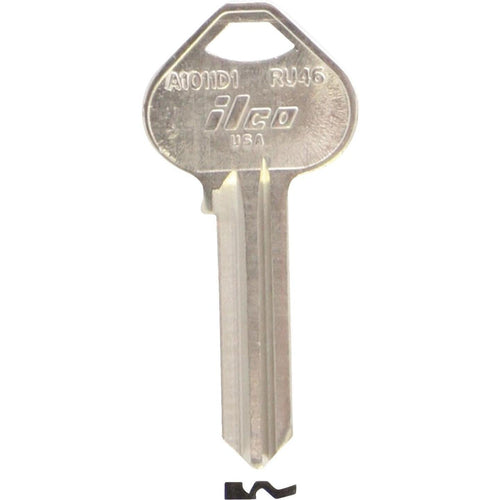 ILCO Russwin Nickel Plated File Cabinet Key, RU46 (10-Pack)