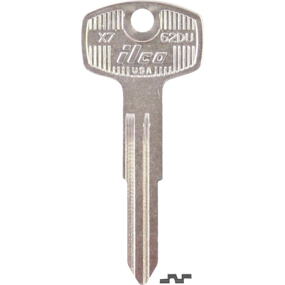 ILCO DATSUN Nickel Plated Automotive Key, 62DU (10-Pack)