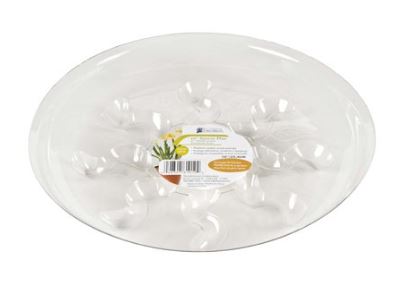 Midwest Air Technologies Inc. Heavy Duty Clear Plastic Plant Saucer